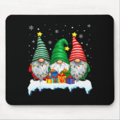 Tapis De Souris Three Gnomes Tree Lights Men Women Matching Xmas H (Devant)