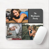 Tapis De Souris Three Photo Collage Custom (Avec souris)