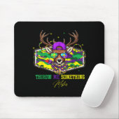 Tapis De Souris Throw Me Soing Mister Mardi Gras Deer Beads Fleur (Avec souris)