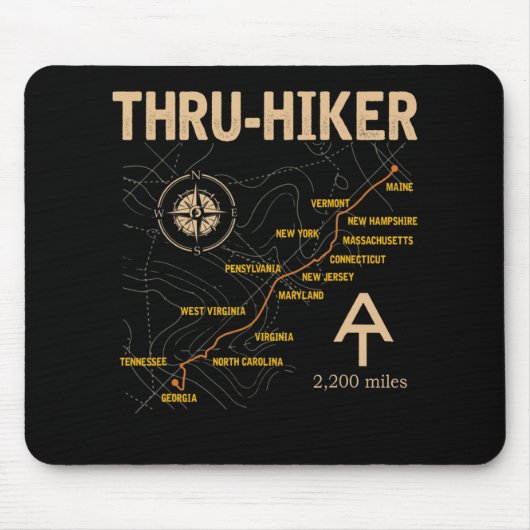 Tapis De Souris Thruh Hiker Appalachian Trail Randonnée (Devant)