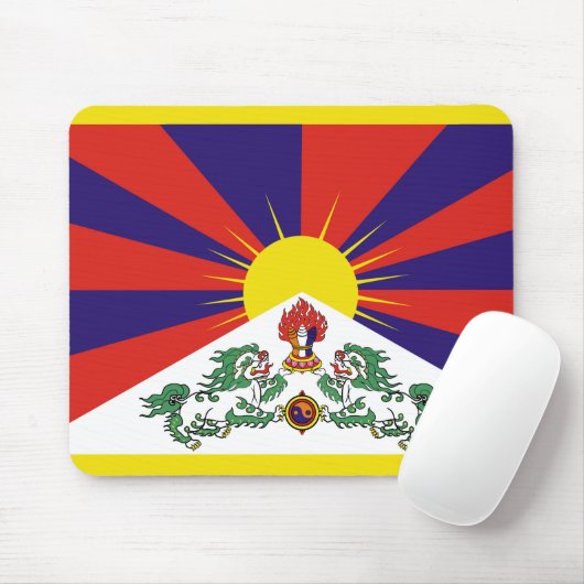 Tapis De Souris Tibet flag - Snow Lion Flag (Avec souris)