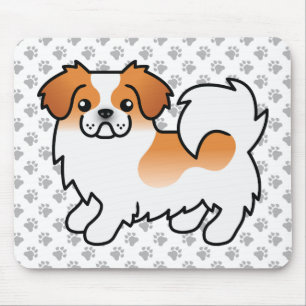 Tapis De Souris Tibétain Spaniel Parti-Couleur Rouge Chien de Dess
