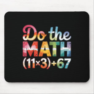 Tapis De Souris Tie Dye 100 Jours d'École Équation Mathématique Fa