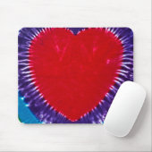 Tapis De Souris Tie Dye Heart (Avec souris)