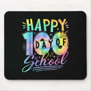 Tapis De Souris Tie Dye Joyeux 100ème Jour De L'Enseignant Étudian