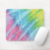 Tapis De Souris Tie Dye moderne rose Turquoise vert Boho (Avec souris)
