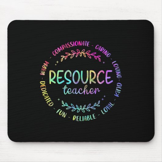 Tapis De Souris Tie Dye Ressource Professeur Appréciation Pour Fem (Devant)