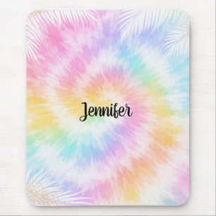 Tapis De Souris Tie-Dye Rose Pâle Girly Chic