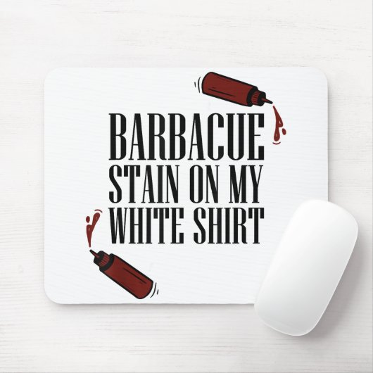 Tapis De Souris Tige barbecue sur mon blanc (Avec souris)
