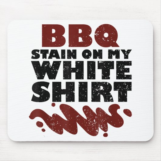 Tapis De Souris Tige barbecue sur mon blanc (Devant)