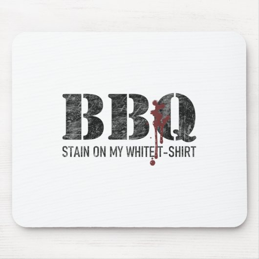 Tapis De Souris Tige Barbecue Sur Mon Blanc _3 (Devant)