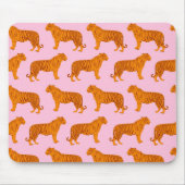 Tapis De Souris Tiger animal rose moderne (Devant)