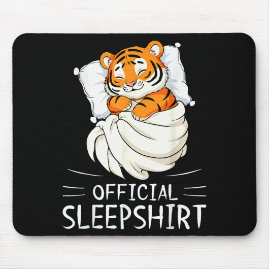 Tapis De Souris Tiger Animal Sleepshirt Pajamas Nightgown (Devant)