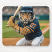 Tapis De Souris Tiger Baseball Player Up To Bat (Devant)