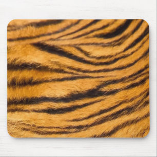 Tapis De Souris Tiger Grilles Fourrure Noir et Orange Personnalise