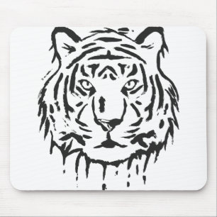 Tapis De Souris Tiger L'Icône Animal Predator Zoo de chat Dangereu
