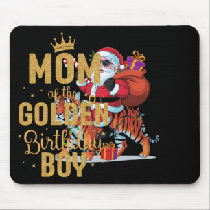 Tapis De Souris Tiger Lover Xmas Éclairage Père Noël Riding Tiger