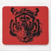 Tapis De Souris Tiger Pop Art Rouge Noir (Devant)