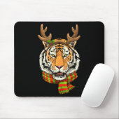 Tapis De Souris Tiger Reindeer Christmas Shirt Animal With Antlers (Avec souris)