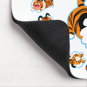 Tapis De Souris Tigers en caricature mignons Mandala (bleu) Mousep (Coin)