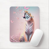 Tapis De Souris Tigre avec papillons (Avec souris)
