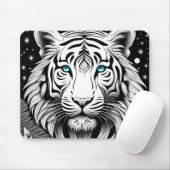 Tapis De Souris Tigre blanc (Avec souris)