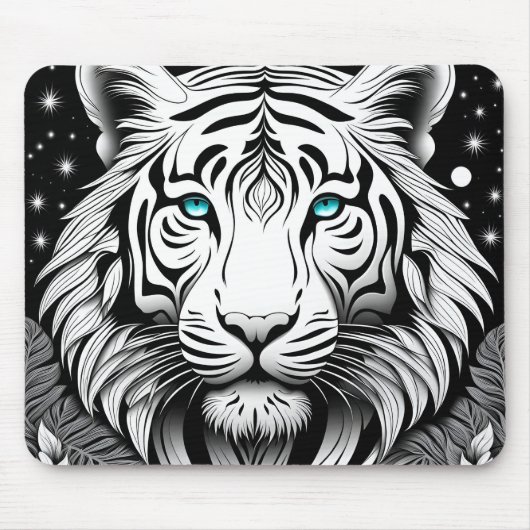 Tapis De Souris Tigre blanc (Devant)