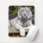 Tapis De Souris Tigre blanc 9 Mousepad (Avec souris)