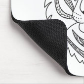 Tapis De Souris Tigre blanc inspiré (Coin)