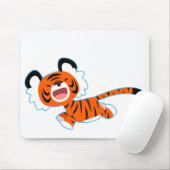 Tapis De Souris Tigre Cartoon Mignonne Sur La Course Mousepad (Avec souris)