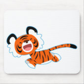 Tapis De Souris Tigre Cartoon Mignonne Sur La Course Mousepad (Devant)