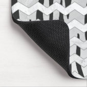 Tapis De Souris Tigre Cheveron noir et blanc (Coin)