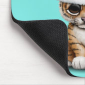 Tapis De Souris Tigre CUB mignon utilisant un casquette de Père (Coin)