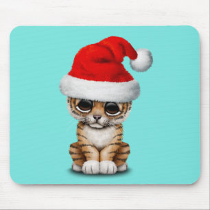Tapis De Souris Tigre CUB mignon utilisant un casquette de Père