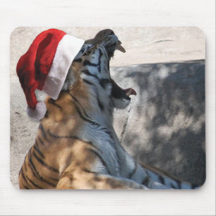 Tapis De Souris Tigre du Bengale de Noël