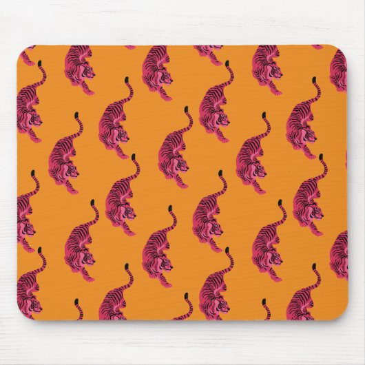 Tapis De Souris Tigre - Rose Vibrant (Devant)