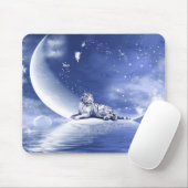 Tapis De Souris Tigre sur la lune (Avec souris)