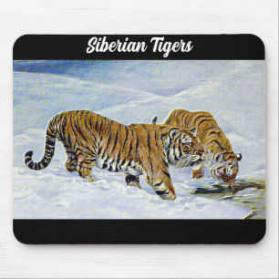 Tapis De Souris "Tigres de Sibérie"