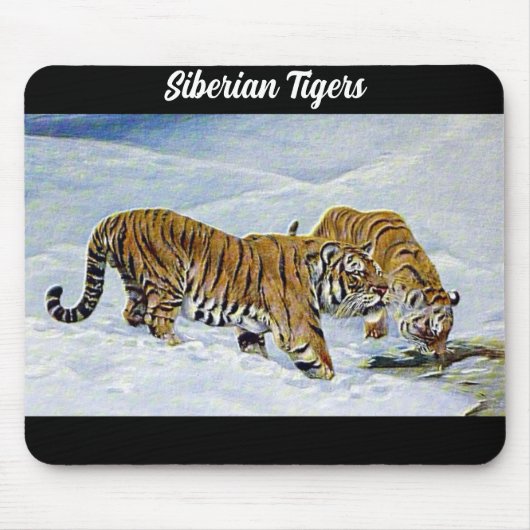 Tapis De Souris "Tigres de Sibérie" (Devant)