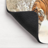 Tapis De Souris tigres sur neige (Coin)
