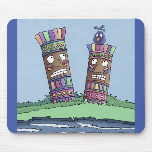 Tapis De Souris Tiki Bird Plum Pad (Devant)