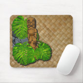 Tapis De Souris Tiki hawaïen Lauhala Mousepad (Avec souris)