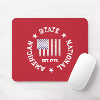 Tapis De Souris Timbre circulaire American State National Est 1776