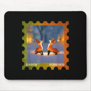 Tapis De Souris Timbre de protection de l'environnement Earth Fore