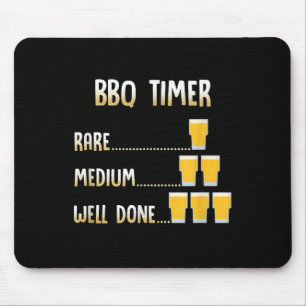 Tapis De Souris Timer de barbecue à griller la bière amusant