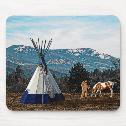 Tapis De Souris Tipi - Camp d'hiver (Devant)