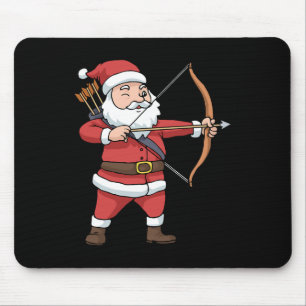 Tapis De Souris Tir à l'arc de Noël Chasse à la botte Santa Claus