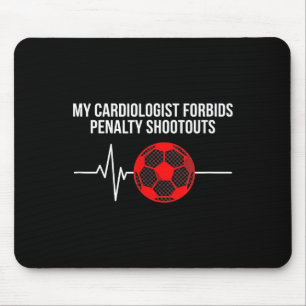 Tapis De Souris Tir au but de cardiologue drôle de fan de foot