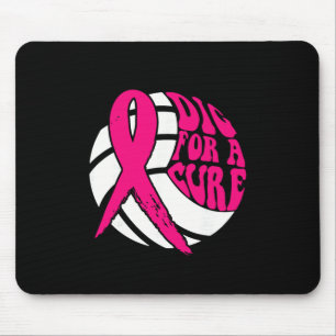 Tapis De Souris Tirer Au Ribbon Cure Volleyball Cancer Du Sein Con