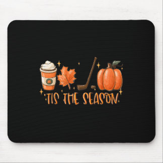 Tapis De Souris Tis The Season Hockey Latte Leaves Hello Pumpkin H